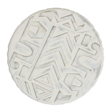 Drornzok 17.75" Geometric Drum Garden Stool - JONATHAN Y